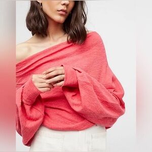 Free People We The Free Women's Skyline Thermal Top Small Boho Slouchy Casual